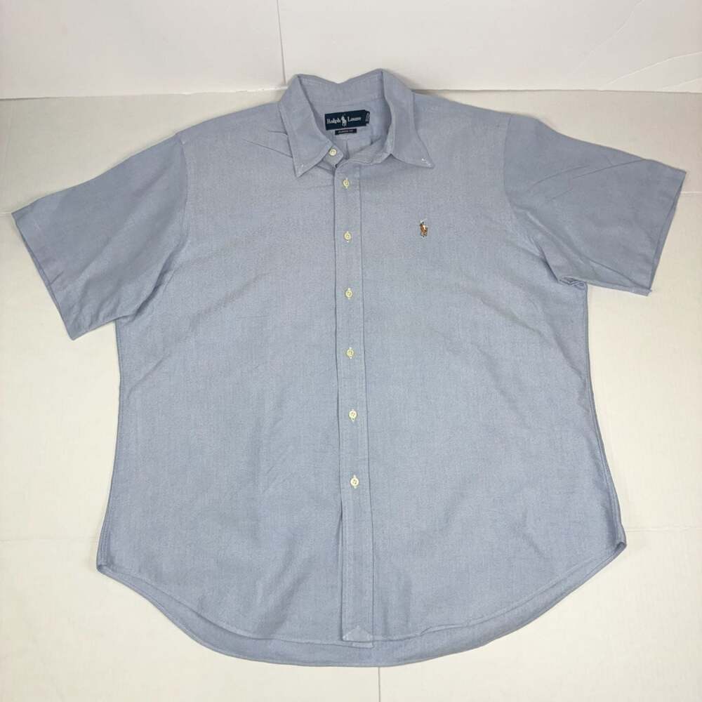 Ralph Lauren Men's Classic-Fit Short-Sleeve Oxford Button-Down Shirt Size XL